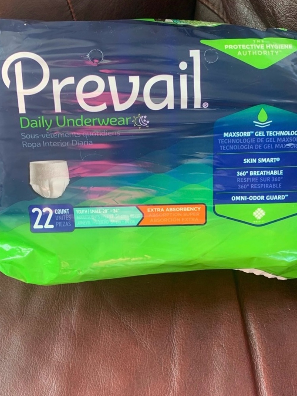 Prevail Daily Underwear Youth/Small Adult 22ct (Extra Absorbency)